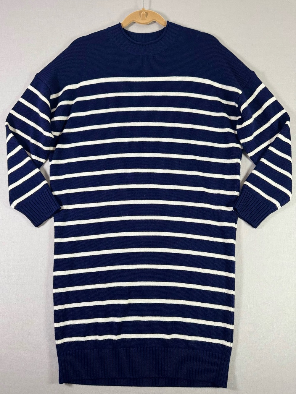 Polo Ralph Lauren 100% Merino Wool Striped Sweater Dress Small